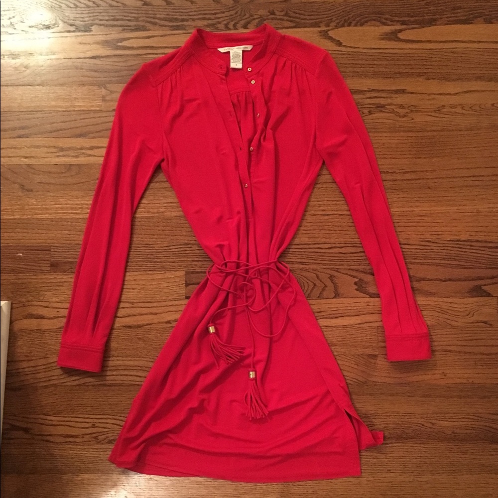 Diane Von Furstenberg tassel tie dress sz 4